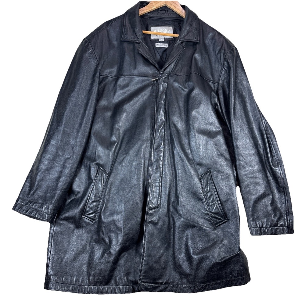 Vintage M Julian Wilsons Leather 100% Leather Jacket Black XL Quilt Lining Men's